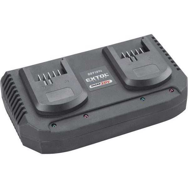 EXTOL ENERGY NABÍJEČKA SHARE20V, 2X3,5A, 8891894 - AKUMULÁTORY, BATERIE{% if zbozi.kategorie.adresa_nazvy[0] != zbozi.kategorie.nazev %} - NÁHRADNÍ DÍLY{% endif %}