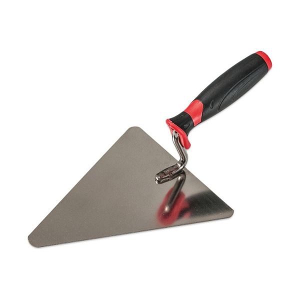 LŽÍCE TROJÚHELNÍKOVÁ NEREZ, GUMOVÁ RUKOJEŤ, 18CM - PRO ZEDNÍKY{% if zbozi.kategorie.adresa_nazvy[0] != zbozi.kategorie.nazev %} - RUČNÍ NÁŘADÍ{% endif %}