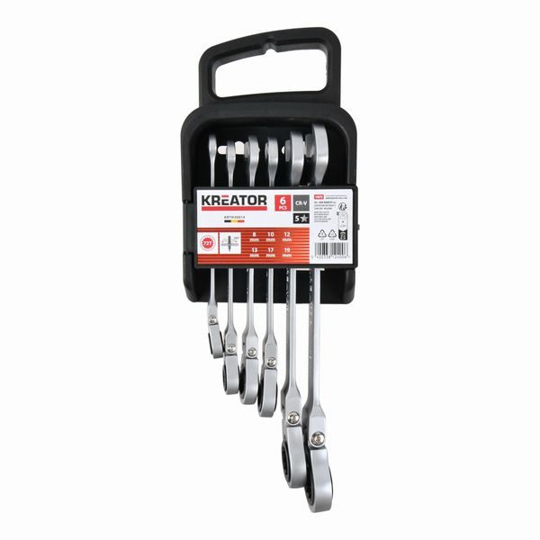 KREATOR KRTH30014 SADA KLOUBOVÝCH KLÍČŮ OTEVŘENÝ/OČKO-RÁČNOVÝ 6KS - KLÍČE OČKO-RÁČNA/OTEVŘENÝ{% if zbozi.kategorie.adresa_nazvy[0] != zbozi.kategorie.nazev %} - RUČNÍ NÁŘADÍ{% endif %}