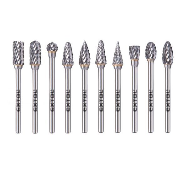EXTOL INDUSTRIAL FRÉZY KARBIDOVÉ, SADA 10KS, ⌀6X13MM, ⌀STOPKY 3MM, SEK STŘEDNÍ (DOUBLE-CUT), 8703810 - STOPKOVÉ FRÉZKY{% if zbozi.kategorie.adresa_nazvy[0] != zbozi.kategorie.nazev %} - PŘÍSLUŠENSTVÍ{% endif %}