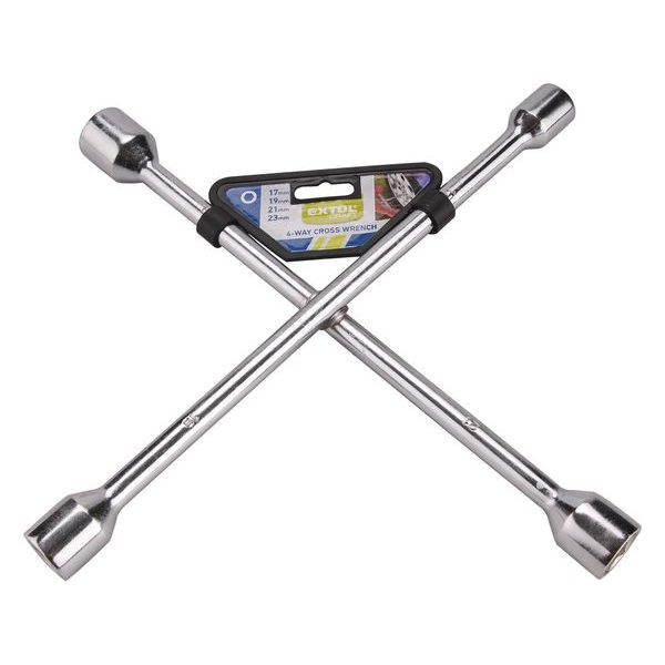 EXTOL CRAFT KLÍČ KŘÍŽOVÝ NA KOLA, 17-19-21-23MM, 6650 - AUTO-POTŘEBY{% if zbozi.kategorie.adresa_nazvy[0] != zbozi.kategorie.nazev %} - DÍLNA A GARÁŽ{% endif %}