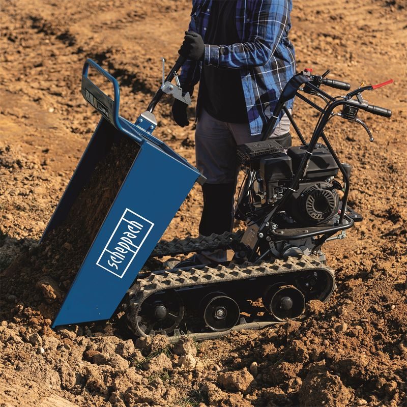 SCHEPPACH DP 4500 PÁSOVÝ PŘEPRAVNÍK 400 KG S MECHANICKÝM SKLÁPĚNÍM KORBY - PÁSOVÉ PŘEPRAVNÍKY - STAVEBNÍ TECHNIKA