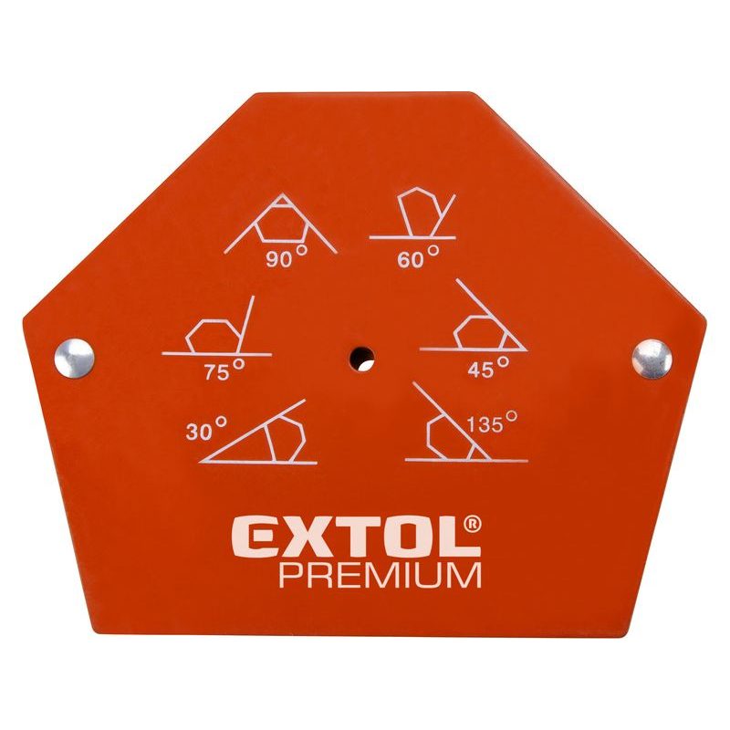 EXTOL PREMIUM MAGNET-ÚHELNÍK SVAŘOVACÍ, 30°-45°-60°-75°-90°-135°, NOSNOST DO 22KG, 8815194 - PINZETY A MAGNETICKÉ DRŽÁKY - RUČNÍ NÁŘADÍ