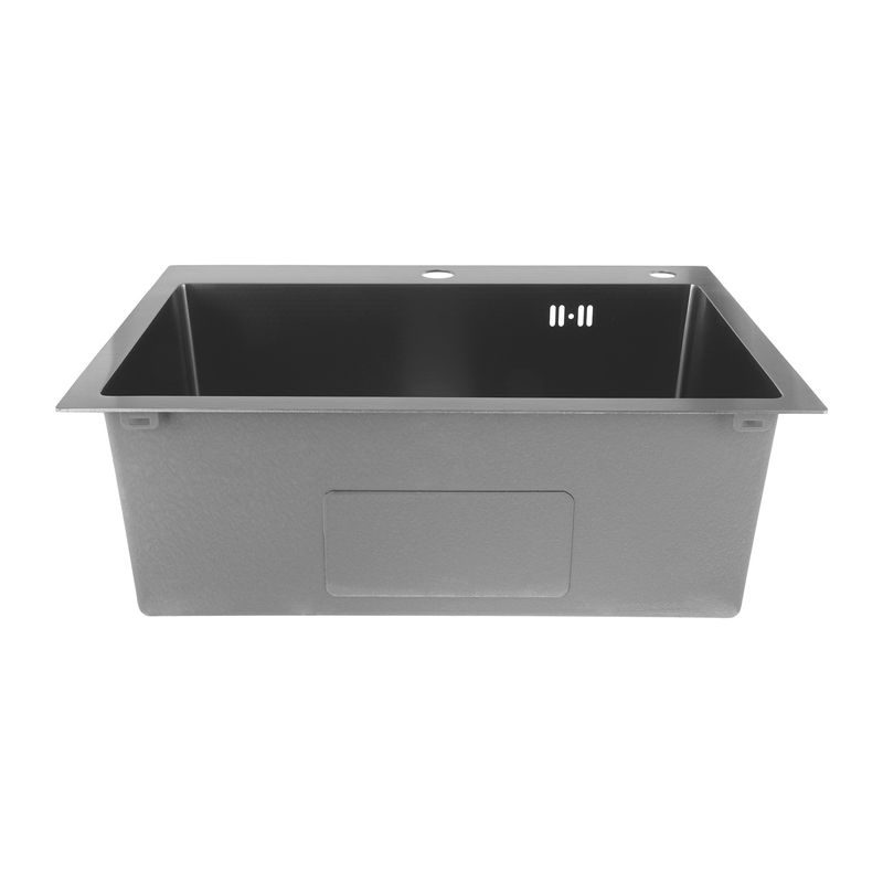 NEREZOVÝ DŘEZ MIXXUS MH6050 DECOR GRAPHITE SE SIFONEM, GRAFITOVÝ | MH6050 DECOR GRAPHITE MIXXUS - DŘEZY - SANITA