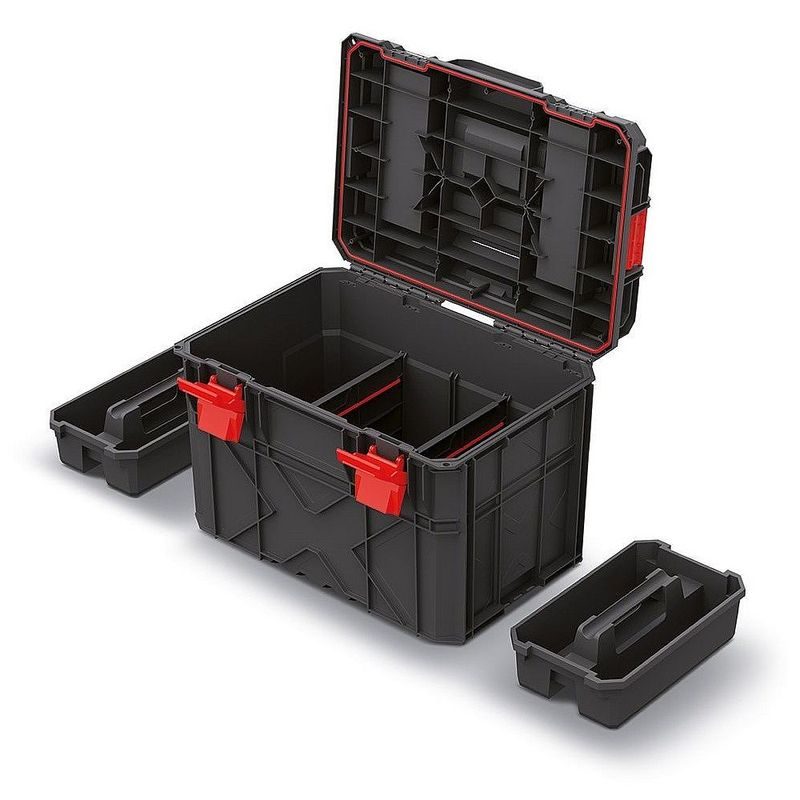 KUFR NA NÁŘADÍ X BLOCK TECH ČERNÝ 546X380X407MM - KUFRY, TAŠKY, ORGANIZÉRY NA NÁŘADÍ - PŘÍSLUŠENSTVÍ