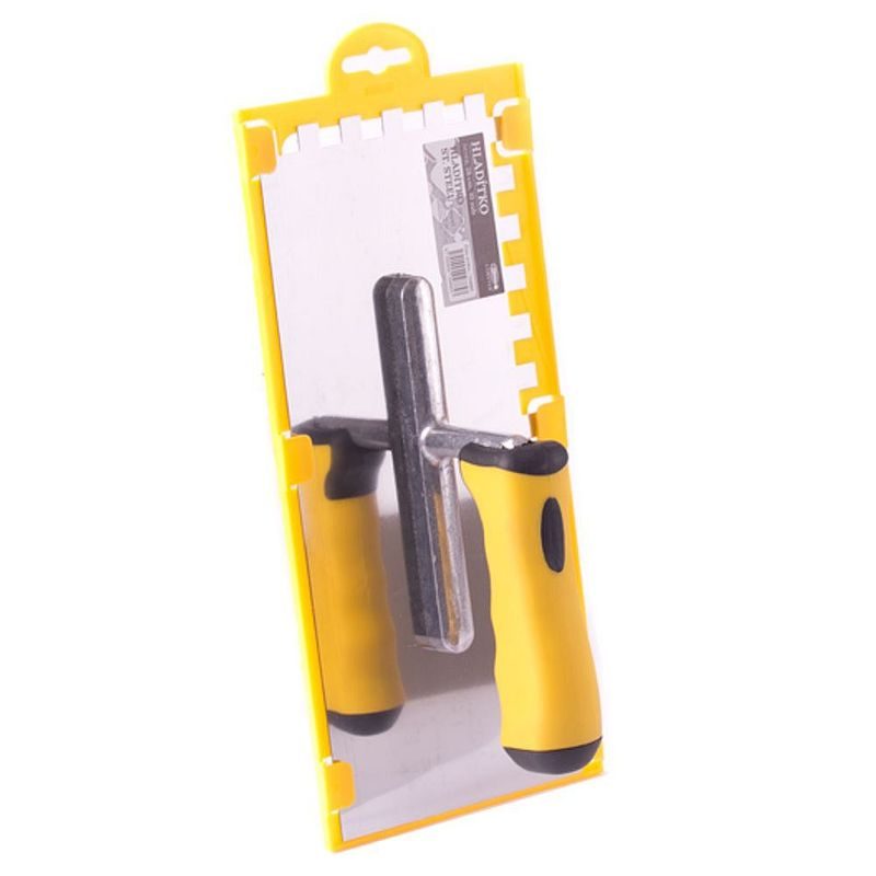 HLADÍTKO NEREZ 28X12CM, ZUB 12MM, PVC RUKOJEŤ - HLADÍTKA - STAVEBNÍ TECHNIKA