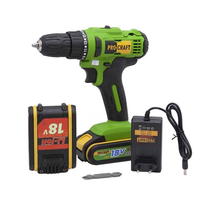 AKU VRTACÍ ŠROUBOVÁK PROCRAFT PA18C | PA18C PROCRAFT - AKU ŠROUBOVÁK 18V - 20V - AKU NÁŘADÍ