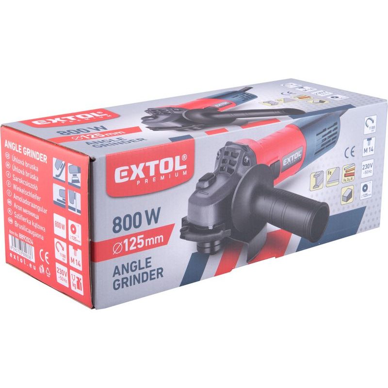 EXTOL PREMIUM BRUSKA ÚHLOVÁ, 125MM, 800W, 8892024 - ÚHLOVÁ BRUSKA 125 MM - ELEKTRICKÉ NÁŘADÍ