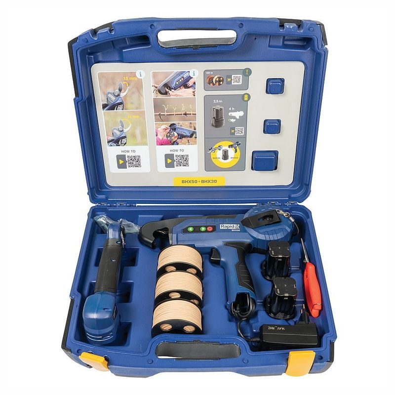 SET ŘEZNÉ NŮŽKY 14,4V RAPID BHX30 + VÁZACÍ KLEŠTĚ BHX50 - AKU NŮŽKY NA VĚTVE - ZAHRADA