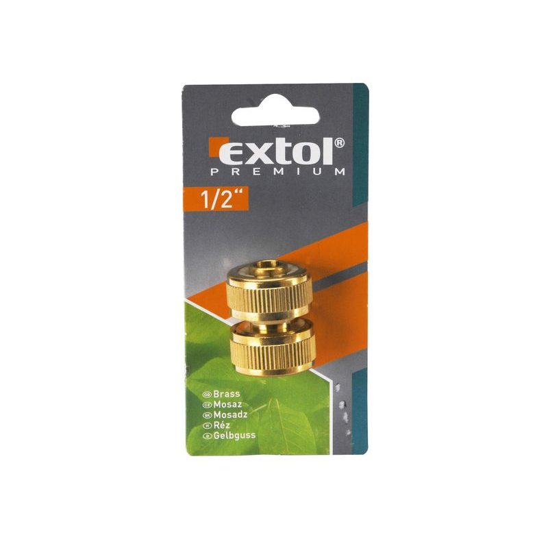 EXTOL PREMIUM SPOJKA NA HADICI, 3/4", MOSAZ, 8876012 - MOSAZNÉ SPOJKY - ZAHRADA