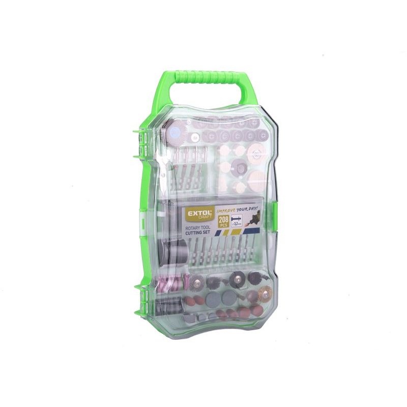 EXTOL CRAFT NÁSTAVCE NA PŘÍMOU BRUSKU, SADA 208KS, 903771 - K PŘÍMÝM BRUSKÁM - PŘÍSLUŠENSTVÍ