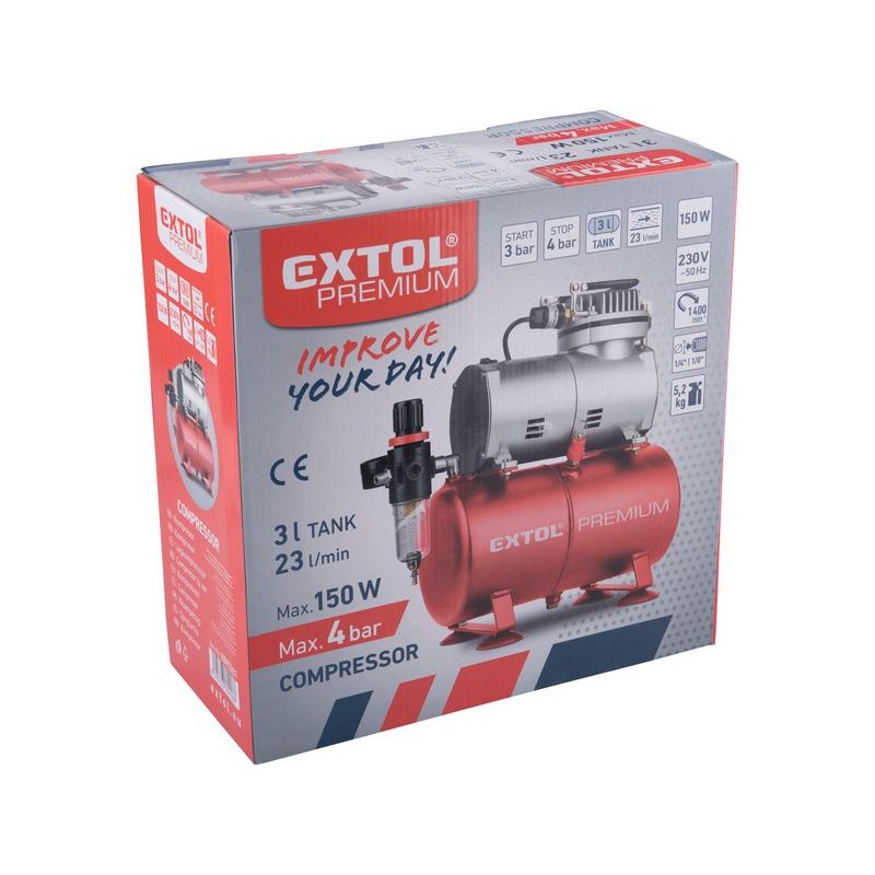 EXTOL PREMIUM KOMPRESOR, 150W, 8895301 - KOMPRESORY - PNEU NÁŘADÍ