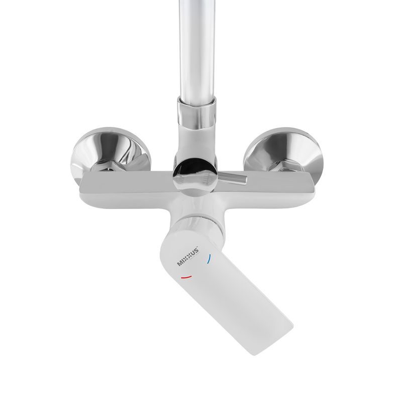 SPRCHOVÝ SLOUP S BATERIÍ MIXXUS PREMIUM ALEX 003-J WHITE-CHROME, BÍLÝ-CHROM | ALEX 003-J WHITE-CHROME PROCRAFT - SPRCHOVÉ BATERIE - SANITA