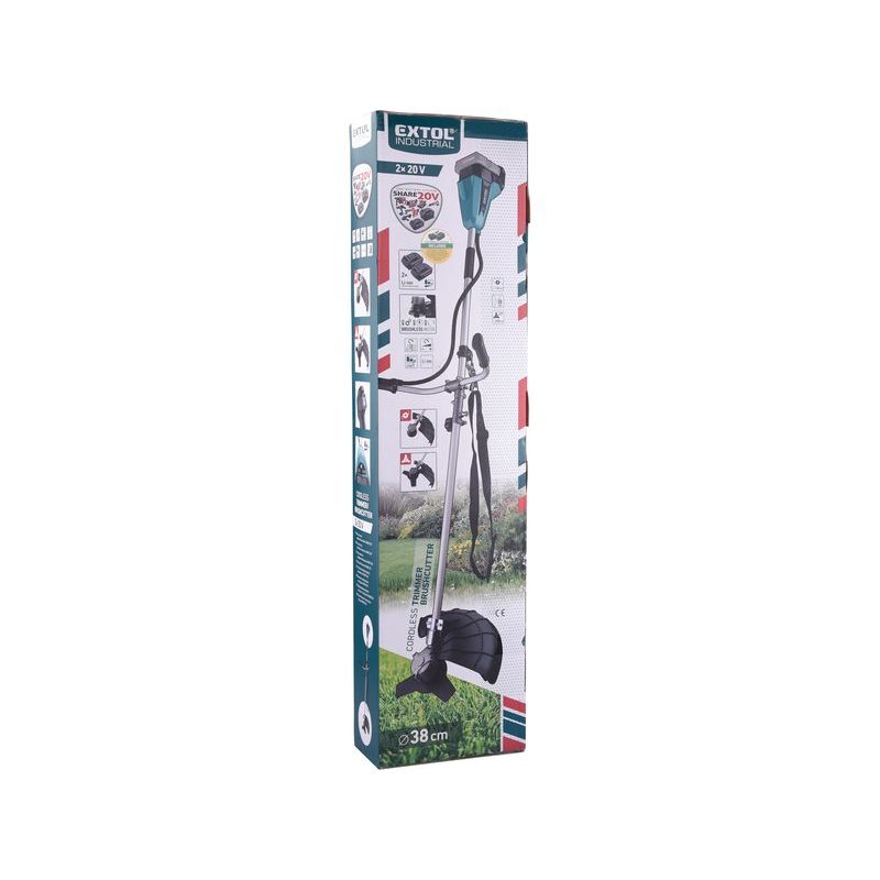 EXTOL INDUSTRIAL KŘOVINOŘEZ/SEKAČKA AKU, SHARE20V, BRUSHLESS, 2X2AH, 8791900 - AKUMULÁTOROVÉ VYŽÍNAČE - ZAHRADA