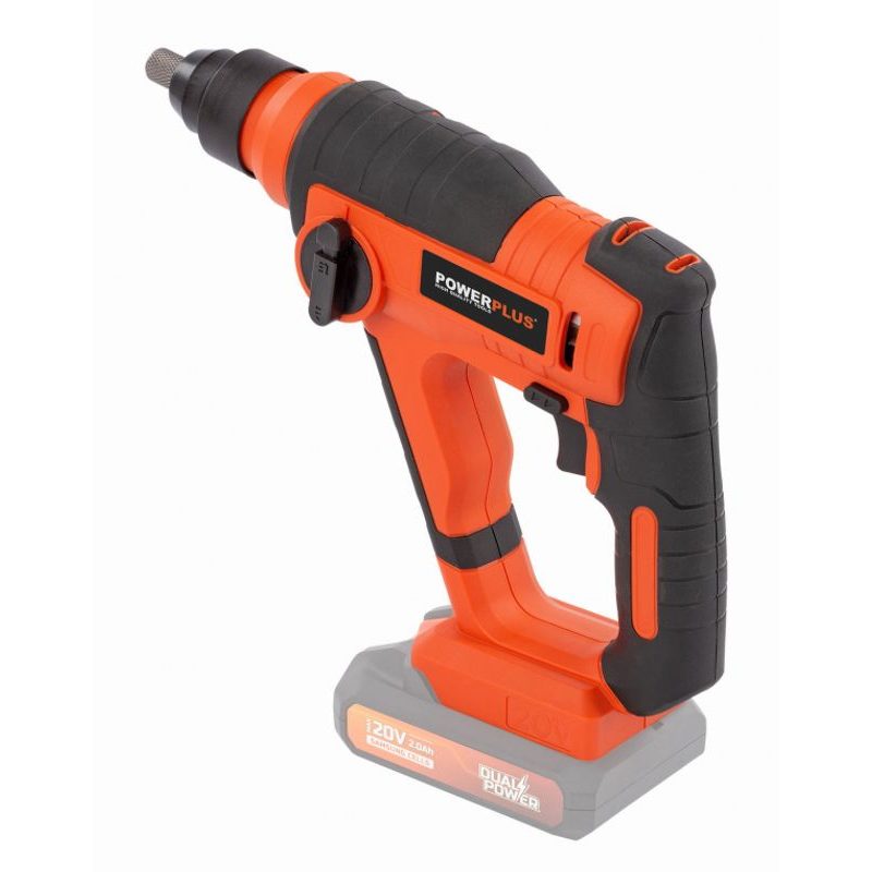 POWERPLUS POWDP15600 AKU VRTACÍ KLADIVO 20V (BEZ AKU) - AKU VRTACÍ, SEKACÍ A KOMBINOVANÁ KLADIVA - AKU NÁŘADÍ