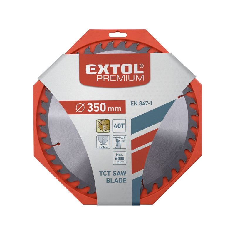 EXTOL PREMIUM KOTOUČ PILOVÝ S SK PLÁTKY, O 350X3,3X30MM, 40T, 8803251 - PRŮMĚR 255 - 270, 300 - 355 - PŘÍSLUŠENSTVÍ