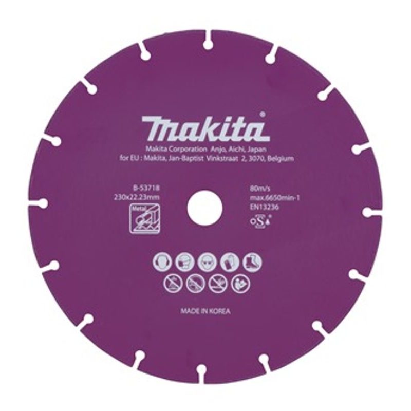 MAKITA B-53718 - KOTOUČ ŘEZNÝ DIAMANTOVÝ 230X1.6X22.23MM=NEW B-55326 - OSTATNÍ PŘÍSLUŠENSTVÍ - MAKITA-SHOP