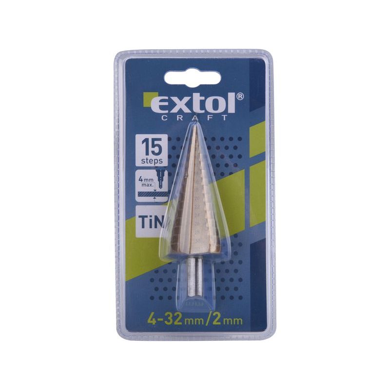 EXTOL CRAFT VRTÁK STUPŇOVITÝ, O 4-32MM/PO 2MM, HSS, 20055 - STUPŇOVITÉ VRTÁKY - PŘÍSLUŠENSTVÍ