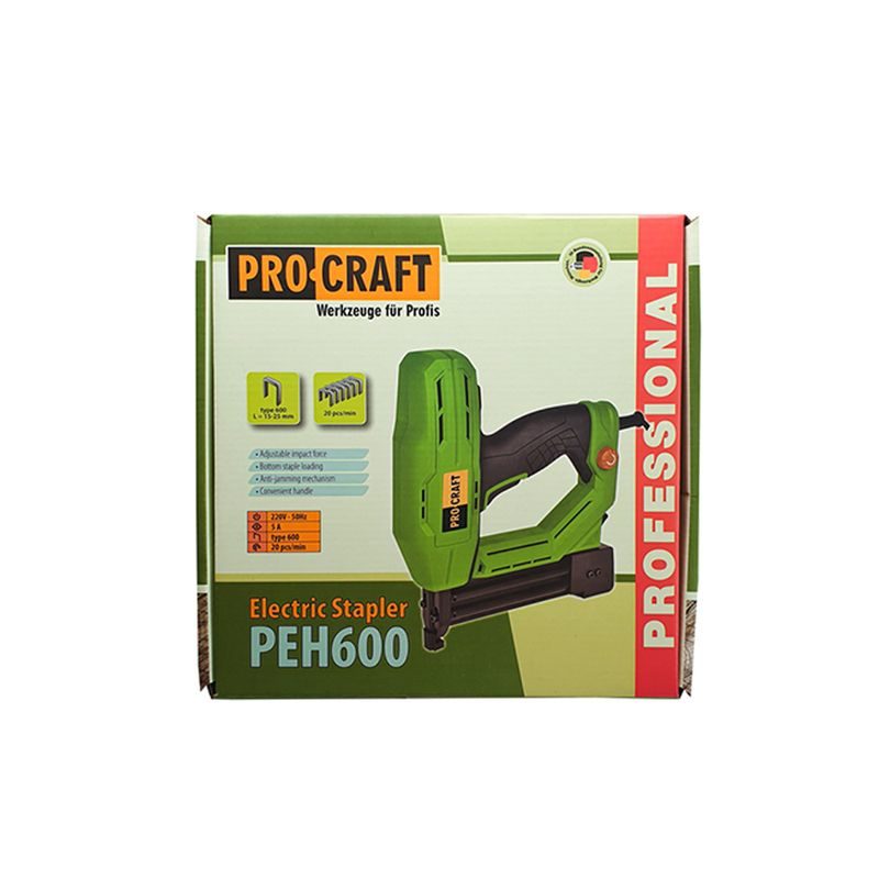 ELEKTRICKÁ SPONKOVACÍ PISTOLE, PEH600 PROCRAFT | PEH600 PROCRAFT - SPONKOVAČKY - ELEKTRICKÉ NÁŘADÍ