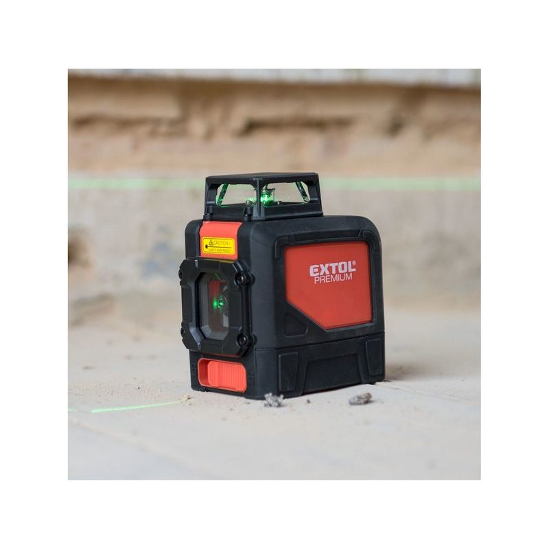 EXTOL PREMIUM LASER ZELENÝ LINIOVÝ, KŘÍŽOVÝ SAMONIVELAČNÍ, 1H360° X 1V, 8823307 - LINIOVÉ LASERY - MĚŘÍCÍ TECHNIKA