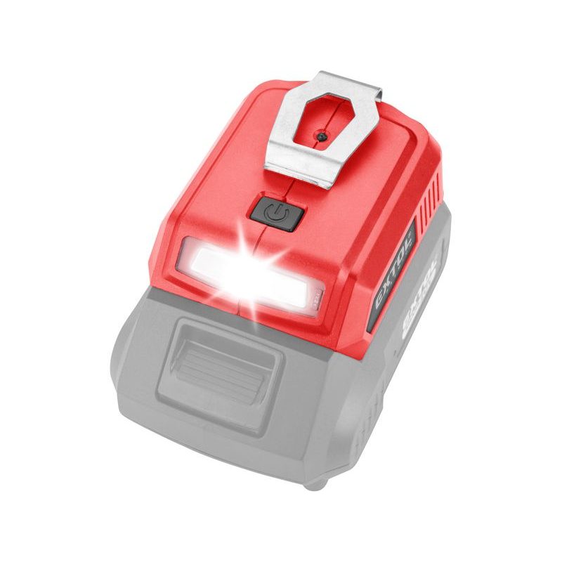 EXTOL PREMIUM NABÍJEČKA AKU PRO USB ZAŘÍZENÍ, SE SVĚTLEM, SHARE20V, BEZ BATERIE, 5V/2A, 8891896 - EXTOL SHARE20V - AKU NÁŘADÍ - AKU NÁŘADÍ