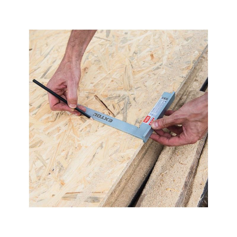 EXTOL PREMIUM ÚHELNÍK ZÁMEČNICKÝ S PŘÍLOŽNÍKEM, 250X160X5MM, OCELOVÝ, 8825130 - ÚHLOMĚRY - MĚŘÍCÍ TECHNIKA