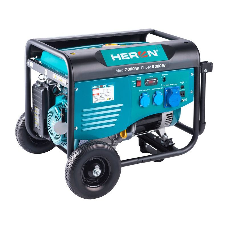 HERON ELEKTROCENTRÁLA BENZÍNOVÁ 15HP/7,0KW, PRO SVAŘOVÁNÍ, PODVOZEK, 8896419 - TŘÍFÁZOVÉ ELEKTROCENTRÁLY - ELEKTROCENTRÁLY