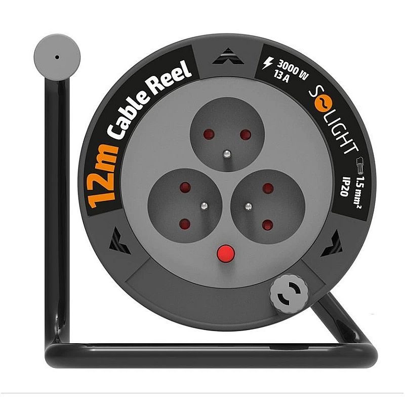 BUBEN VNITŘNÍ 3Z, 12M, 3X1,5MM2, 17X15X18CM, Ø15,5CM - PRODLUŽOVACÍ KABELY - PŘÍSLUŠENSTVÍ