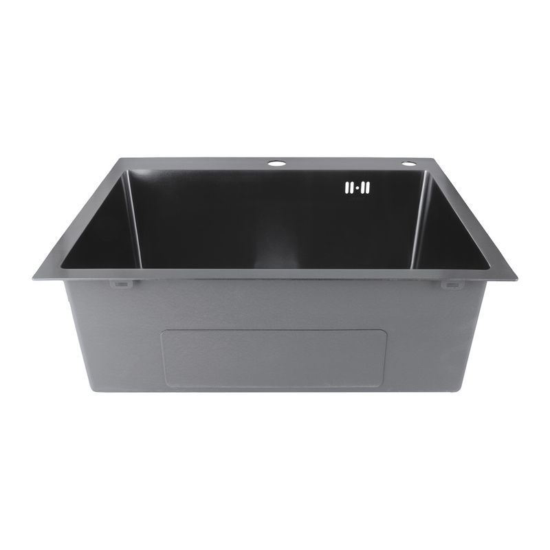 NEREZOVÝ DŘEZ MIXXUS MH6050 GRAPHITE SE SIFONEM, GRAFITOVÝ | MH6050 GRAPHITE MIXXUS - DŘEZY - SANITA