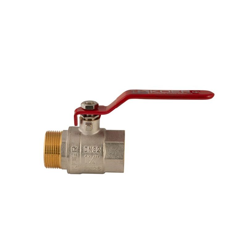 KULOVÝ KOHOUT PÁKOVÝ ČERVENÝ, KR.215 1¼"FM | KR.215 1¼"FM PROCRAFT - PŘÍSLUŠENSTVÍ (KOHOUTY, ŠROUBENÍ,...) - SANITA
