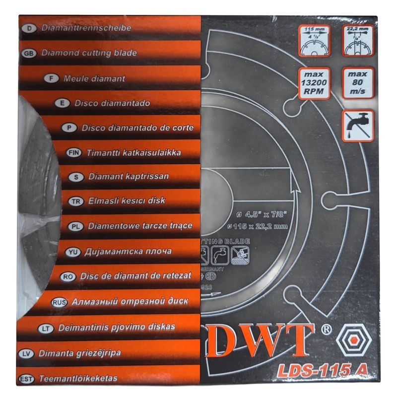 DWT LDS-115 A DIAMANTOVÝ SEGMENTOVÝ ŘEZNÝ KOTOUČ 115 MM - PŘÍSLUŠENSTVÍ DWT - NÁHRADNÍ DÍLY