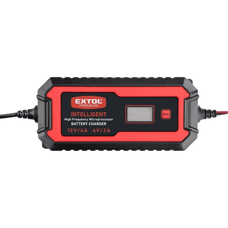 EXTOL PREMIUM AUTONABÍJEČKA 9STUPŇOVÁ, ŘÍZENÁ MIKROPROCESOREM, 12V/6V, 4A, 8897302 - AUTO-POTŘEBY - DÍLNA A GARÁŽ