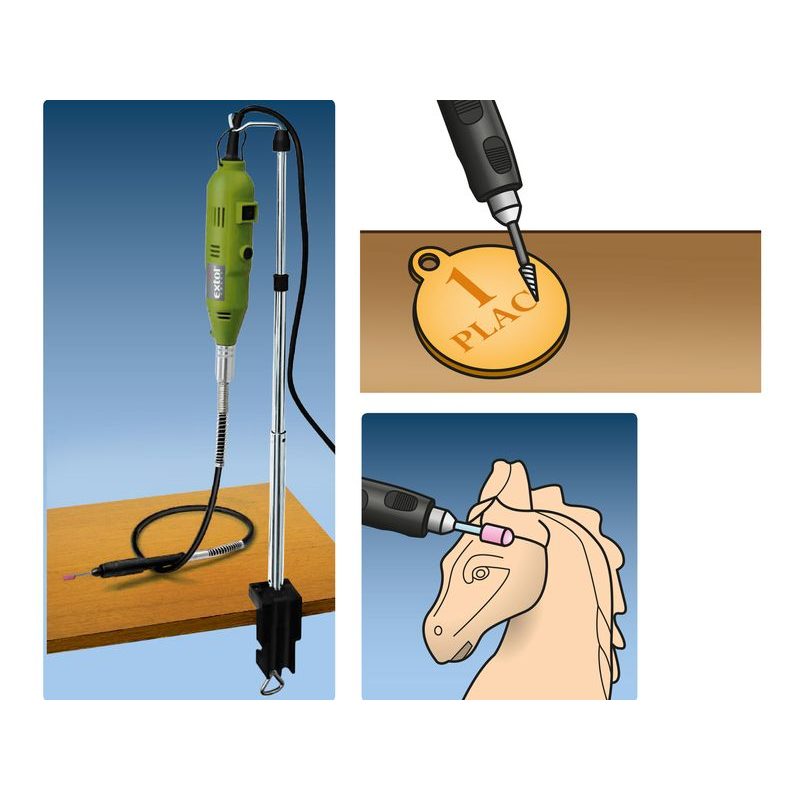 EXTOL CRAFT NÁSTAVEC OHEBNÝ, M19×2MM, 107CM, 404193 - K PŘÍMÝM BRUSKÁM - PŘÍSLUŠENSTVÍ