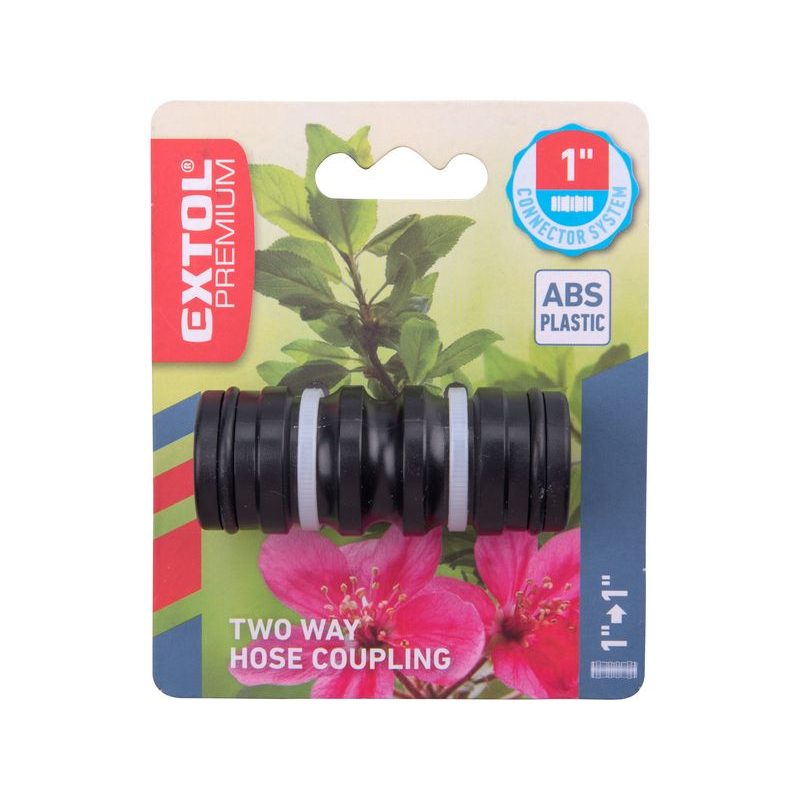 EXTOL PREMIUM SPOJKA-DVOUCESTNÝ KONEKTOR 1"SYSTÉM, ABS, 8876511 - PLASTOVÉ SPOJKY - ZAHRADA