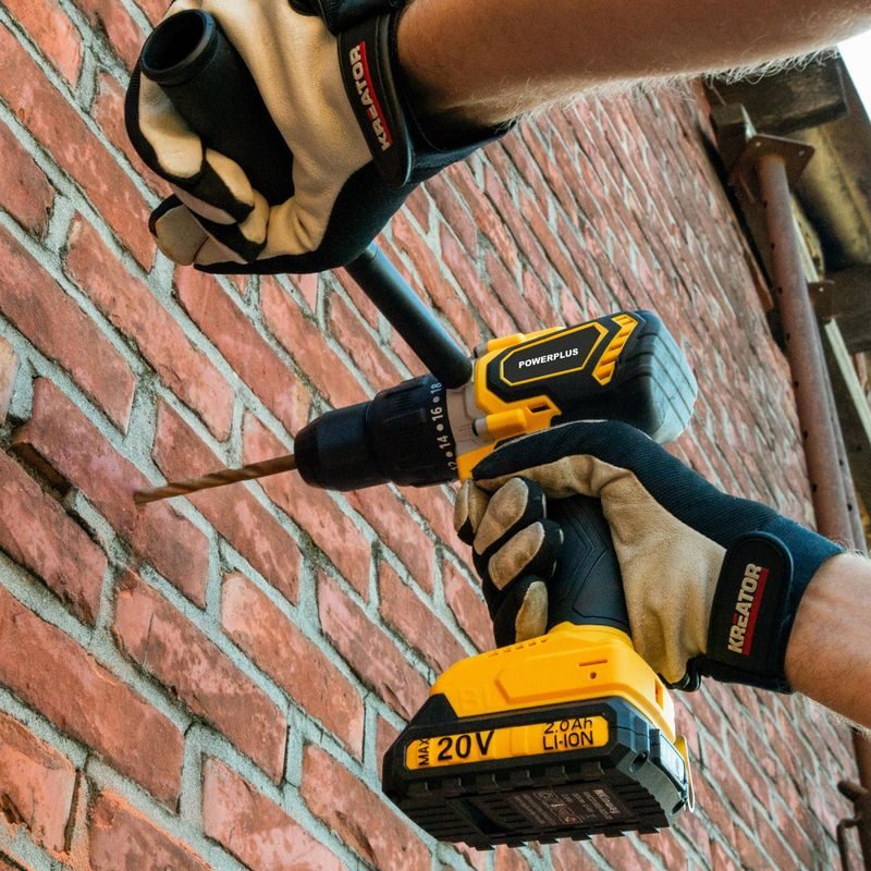 POWERPLUS POWX00530 AKU ŠROUBOVÁK / VRTAČKA S PŘÍKLEPEM BEZUHLÍKOVÁ 20V 120NM 2BAT - PŘÍKLEPOVÝ ŠROUBOVÁK 18V - 20V - AKU NÁŘADÍ