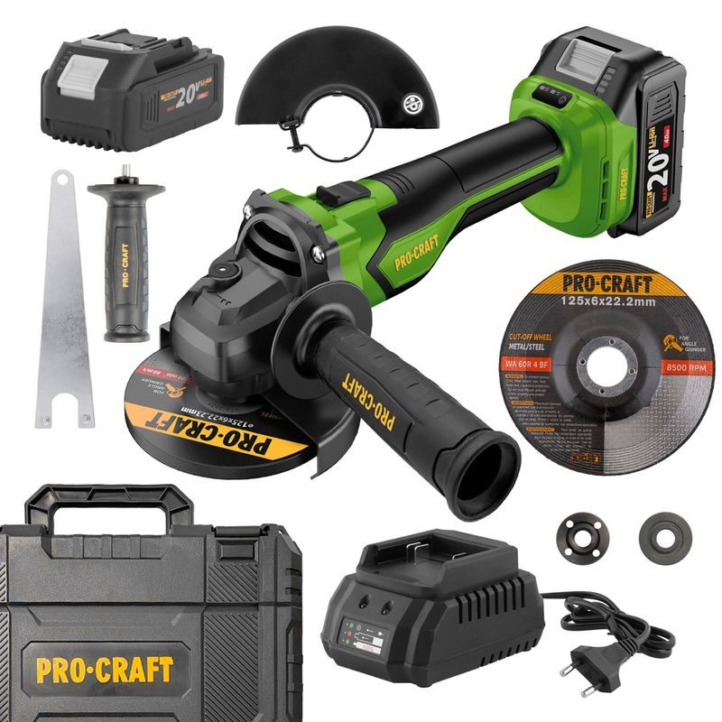 PROCRAFT AKU BEZUHLÍKOVÁ SADA NÁŘADÍ 20V 5DÍLŮ S BATERIÍ A NABÍJEČKOU | AKUSET1 PROCRAFT - AKU SADY - AKU NÁŘADÍ