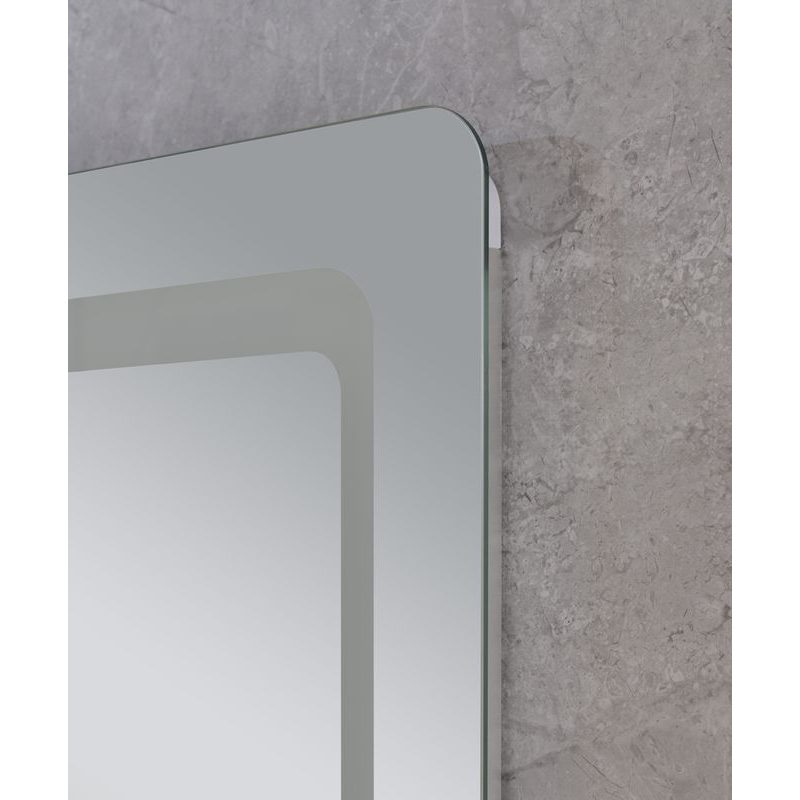 KOUPELNOVÉ ZRCADLO S LED OSVĚTLENÍM, PROTIZAMLŽOVACÍ FUNKCÍ A REGULACÍ JASU, MR09-80×60-REVERSE TWEE | MR09-80×60-REVERSE TWEE PROCRAFT - ZRCADLA - SANITA