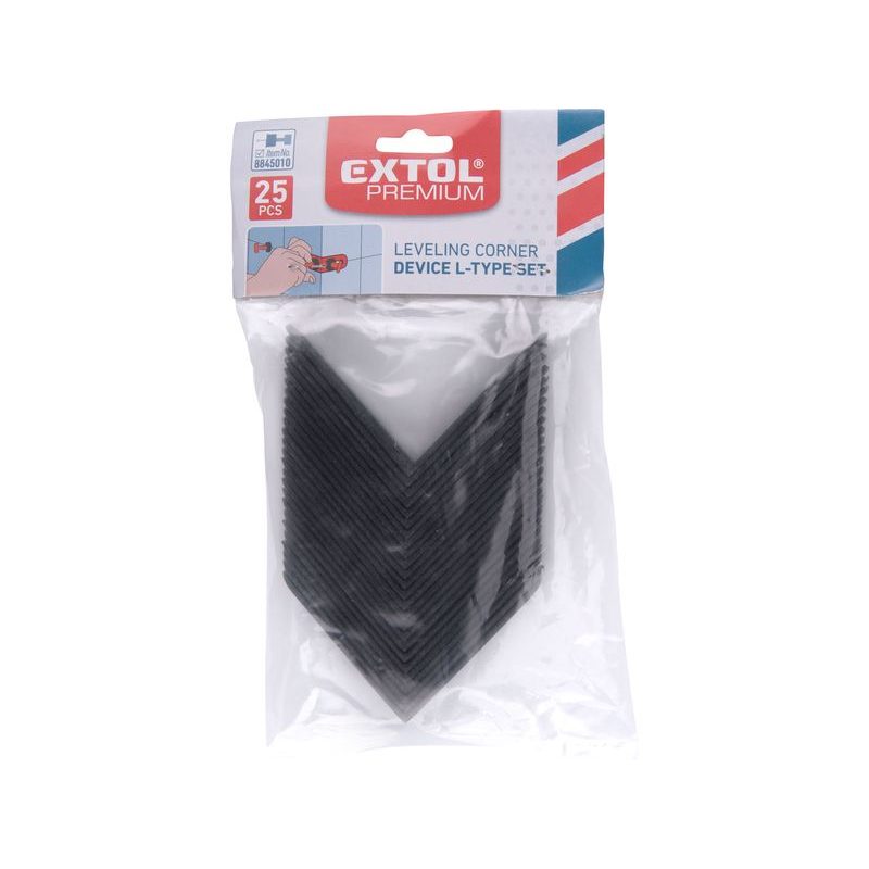 EXTOL PREMIUM ROHOVÉ PROFILY K DISTANČNÍM/NIVELAČNÍM KLIPŮM 8845010, SADA 25KS, PLAST, 8845010A - OBKLÁDÁNÍ - DŮM A DOMÁCNOST, ELEKTRO..