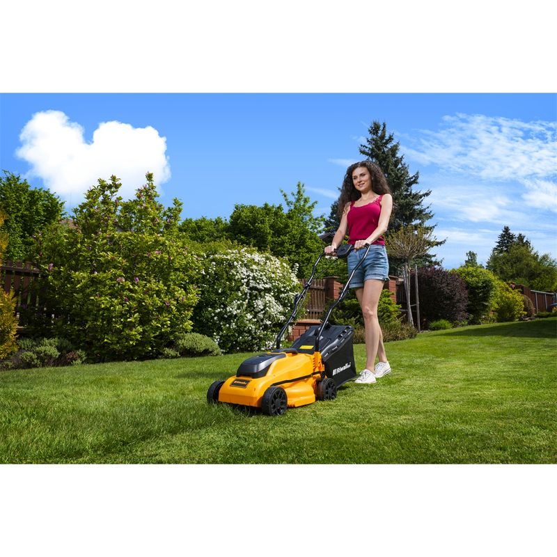RIWALL PRO RALM 3320I SET AKU TRAVNÍ SEKAČKA 20 V + 1X 4AH BATERIE + NABÍJEČKA 2,4 A - AKUMULÁTOROVÉ SEKAČKY - ZAHRADA