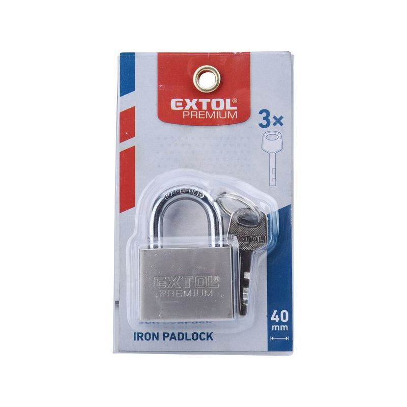 EXTOL PREMIUM ZÁMEK VISACÍ KOVOVÝ, 40MM, 8857404 - ZÁMKY VISACÍ - DÍLNA A GARÁŽ