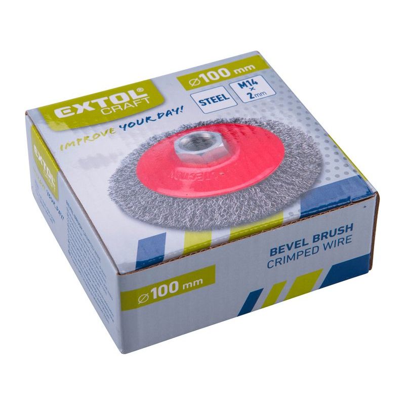 EXTOL CRAFT KARTÁČ MISKOVÝ OCELOVÝ, O 100MM, 17006 - KARTÁČE NA BRUSKU - PŘÍSLUŠENSTVÍ