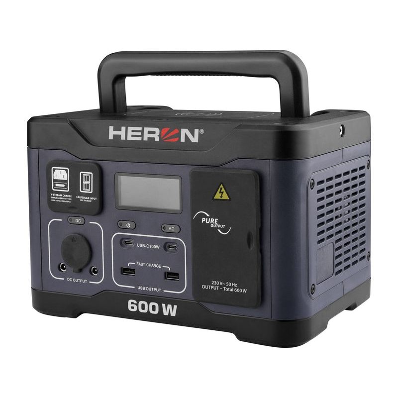 HERON STANICE NABÍJECÍ, 600W, 512WH, 8896800 - ELEKTRO - DŮM A DOMÁCNOST, ELEKTRO..