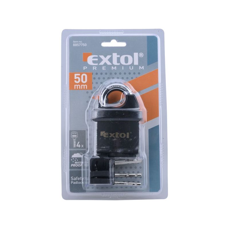EXTOL PREMIUM ZÁMEK VISACÍ, VODĚODOLNÝ, 50MM, 8857750 - ZÁMKY VISACÍ - DÍLNA A GARÁŽ