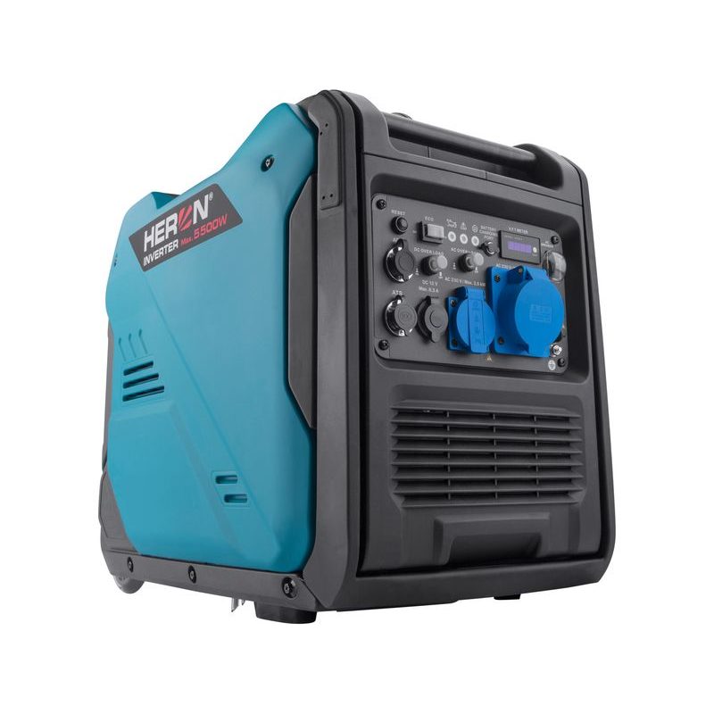 HERON ELEKTROCENTRÁLA DIGITÁLNÍ INVERTOROVÁ, 5,5KW, ELEKTRICKÝ START, DÁLKOVÉ OVLÁDÁNÍ, ATS A AGS-READY, PODVOZEK, 8896227 - DIGITÁLNÍ ELEKTROCENTRÁLY - ELEKTROCENTRÁLY