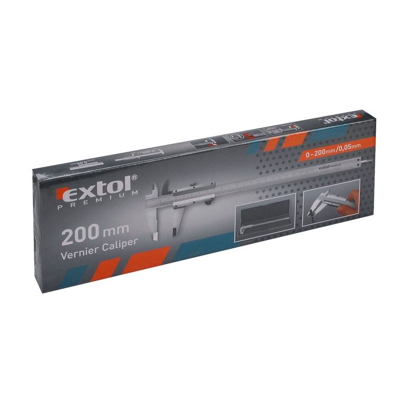 EXTOL PREMIUM MĚŘÍTKO POSUVNÉ KOVOVÉ, 0-200MM, 3422 - POSUVNÁ MĚŘÍTKA - MĚŘÍCÍ TECHNIKA