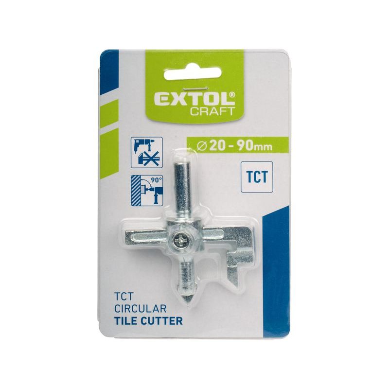 EXTOL CRAFT VYKRUŽOVACÍ VRTÁK DO KACHLIČEK, O 20-90MM, 103900 - RUČNÍ ŘEZAČKY OBKLADŮ A DLAŽBY - STAVEBNÍ TECHNIKA