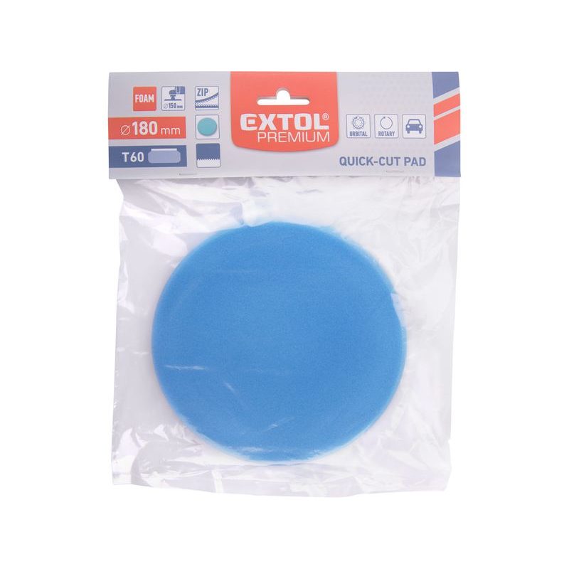 EXTOL PREMIUM KOTOUČ LEŠTÍCÍ PĚNOVÝ, T60, MODRÝ, ⌀180X30MM, SUCHÝ ZIP ⌀150MM, 8804506 - PRO LEŠTIČKY - PŘÍSLUŠENSTVÍ