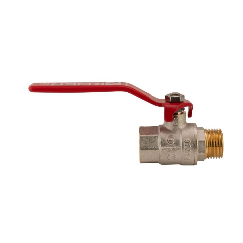 KULOVÝ KOHOUT PÁKOVÝ ČERVENÝ, KR.215 1/2"FM | KR.215 1/2"FM PROCRAFT - PŘÍSLUŠENSTVÍ (KOHOUTY, ŠROUBENÍ,...) - SANITA