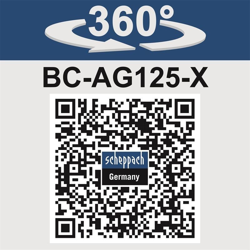 SCHEPPACH BC-AG125-X AKU 20 V IXES ÚHLOVÁ BRUSKA (BEZ BATERIE A NABÍJEČKY) - AKU UHLOVÉ BRUSKY - AKU NÁŘADÍ