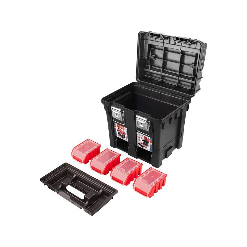 EXTOL PREMIUM KUFR NA NÁŘADÍ HD, 450X350X450MM, AL RUKOJEŤ, KOV.PŘEZKY, 8856083 - ORGANIZÉRY NA NÁŘADÍ - PŘÍSLUŠENSTVÍ